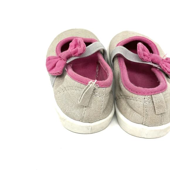 Faded Glory Girls Tan Pink Canvas Slip On Shoes Size 7 - Picture 12 of 12